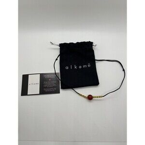 Alkeme adjustable black silk-like cord necklace